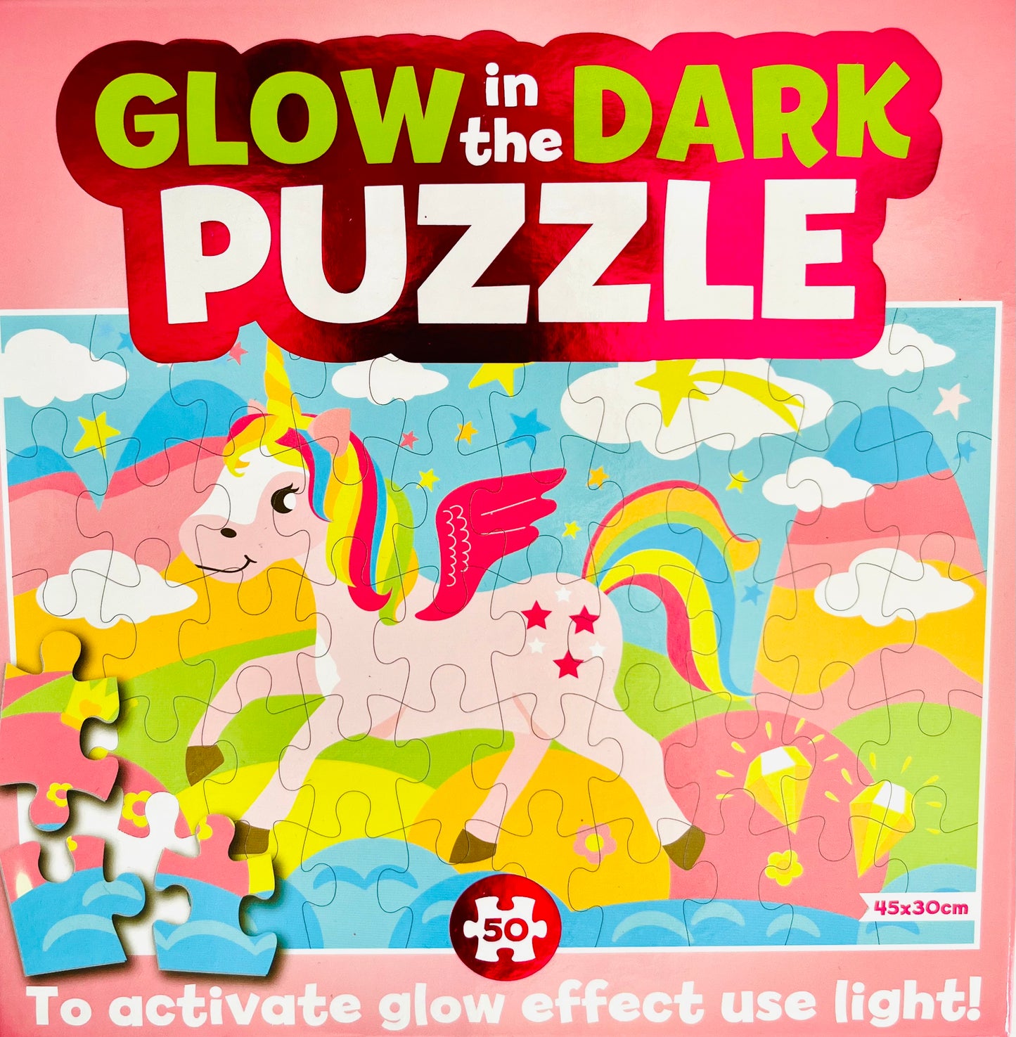 Puzzle licorne phosphorescent